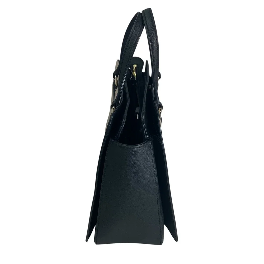 Kate Spade Cameron Medium Satchel Crossbody Purse Wallet Set‎ Beige Black
